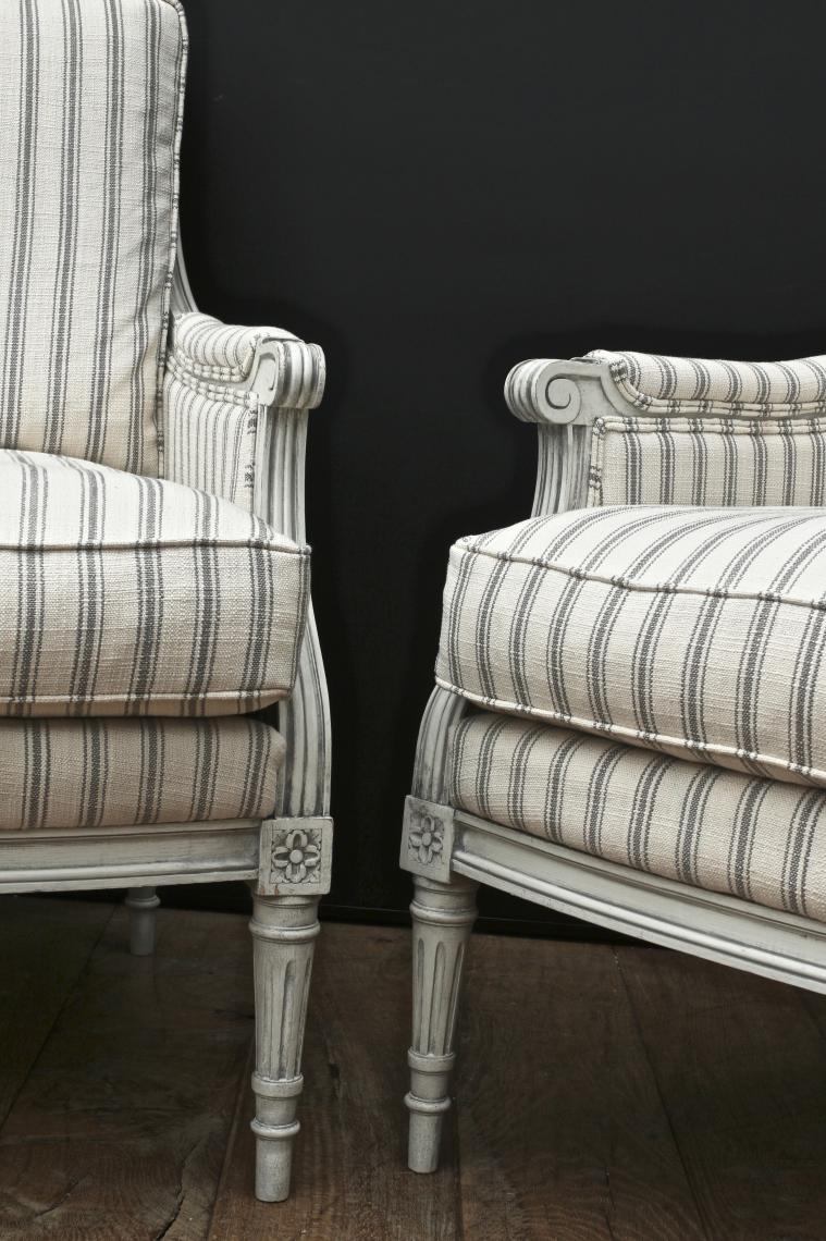 Louis XVI Striped Chairs